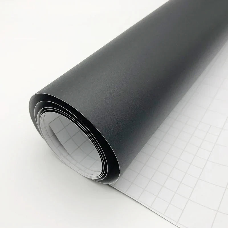 10/20/30/40/50X152CM Adhesive Matte Black Satin Metallic Viny Film Car Wrap Foil Vehicle Car Sticker Wrapping Air Free Bubble