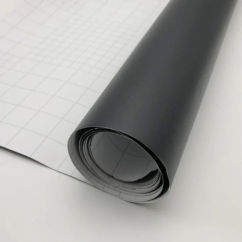 10/20/30/40/50X152CM Adhesive Matte Black Satin Metallic Viny Film Car Wrap Foil Vehicle Car Sticker Wrapping Air Free Bubble
