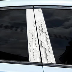 2pcs 50x25cm Honeycomb Car Stickers Car B-pillar Vinyl Decals Waterproof Auto Center Pillar Sticker Cover Scratches