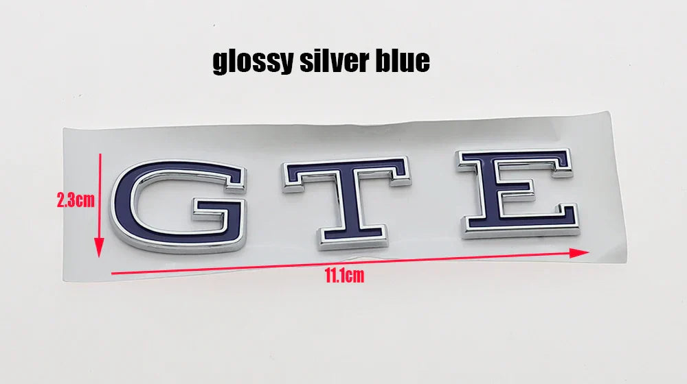 1PC 3D ABS GTE Car Letter Logo Sticker Tail Bumper Badge Auto Rear Trunk Emblem Accessories DZ