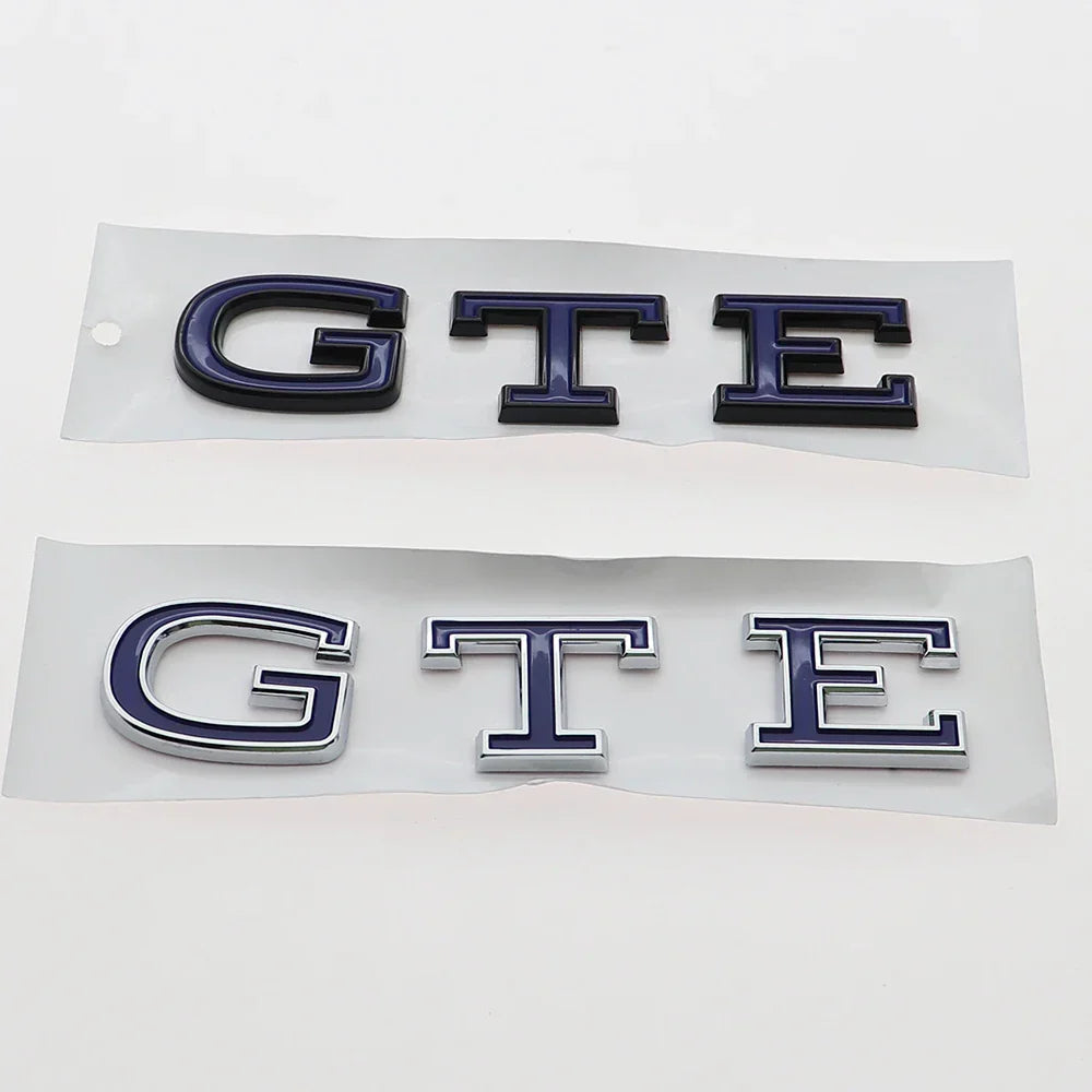 1PC 3D ABS GTE Car Letter Logo Sticker Tail Bumper Badge Auto Rear Trunk Emblem Accessories DZ